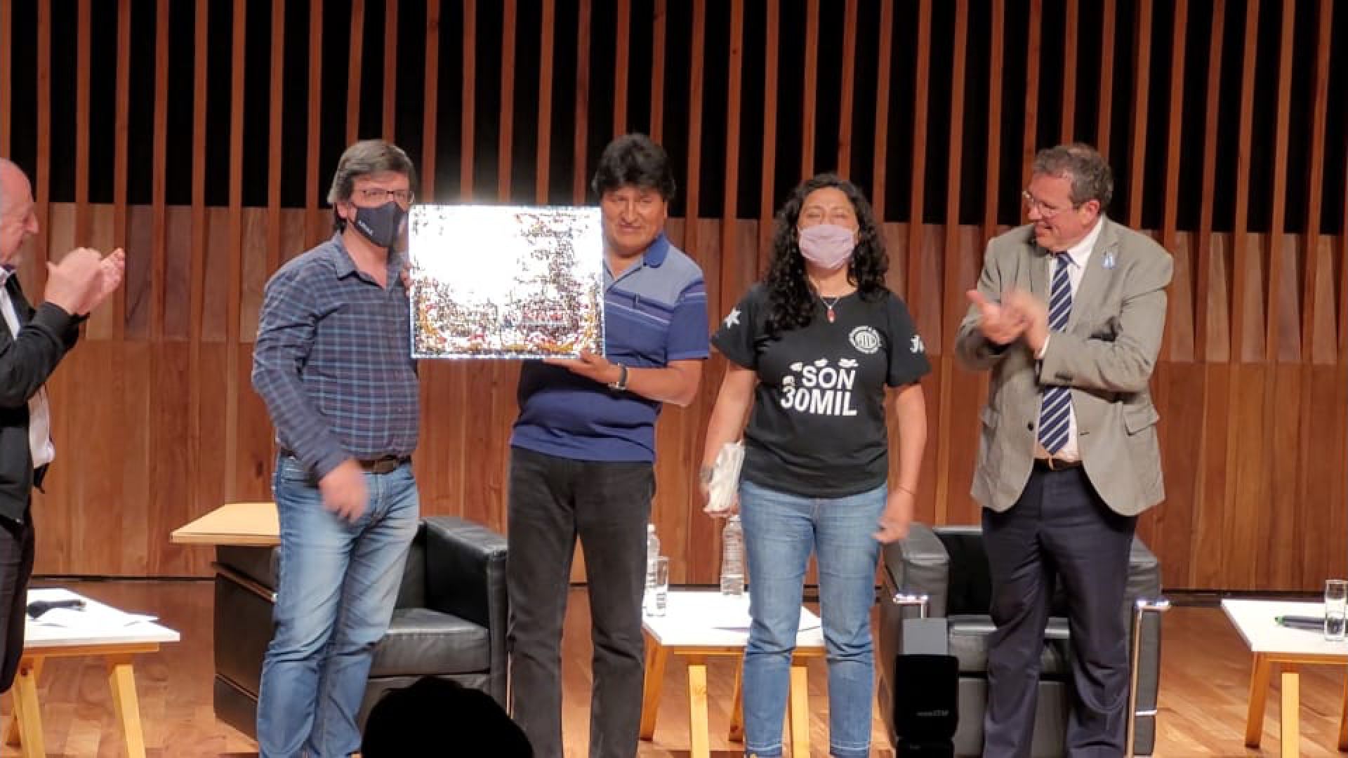 Encuentro en el CCK con Evo Morales: 